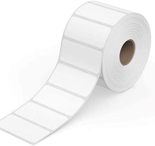 True-Ally 2" x 1" Direct Thermal Barcode Labels Roll (50mm x 25mm) – 1000 White Self-Adhesive Stickers for Shipping, Packaging & Retail – Compatible with Thermal Printers