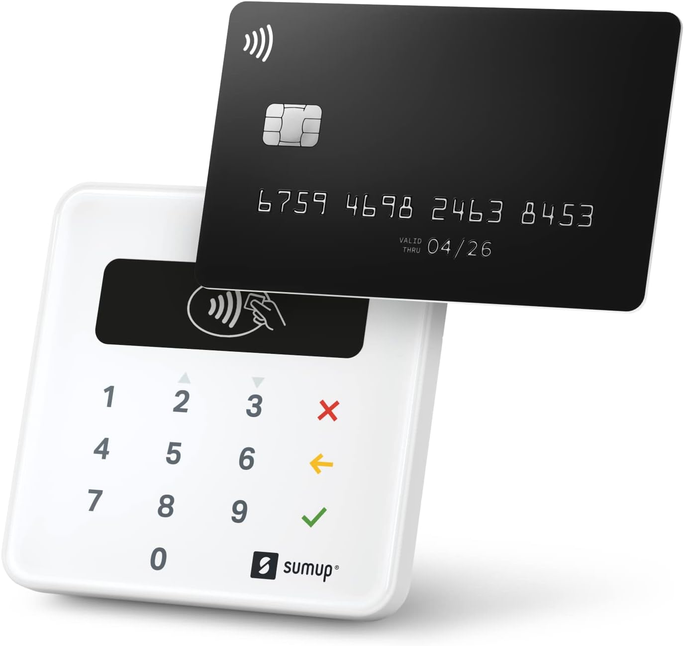 SumUp Air Card Reader – Portable Mobile POS Terminal for Contactless Payments | Credit & Debit Cards, Apple Pay & Google Pay | NFC RFID Wireless Card Machine