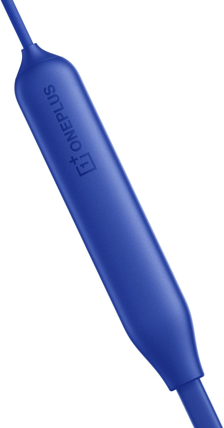 OnePlus Bullets Wireless Z2 Bluetooth Earphones (Beam Blue) – 12.4mm Drivers, Deep Bass, 30H Battery, Fast Charge, IP55 Sweat Resistant Neckband