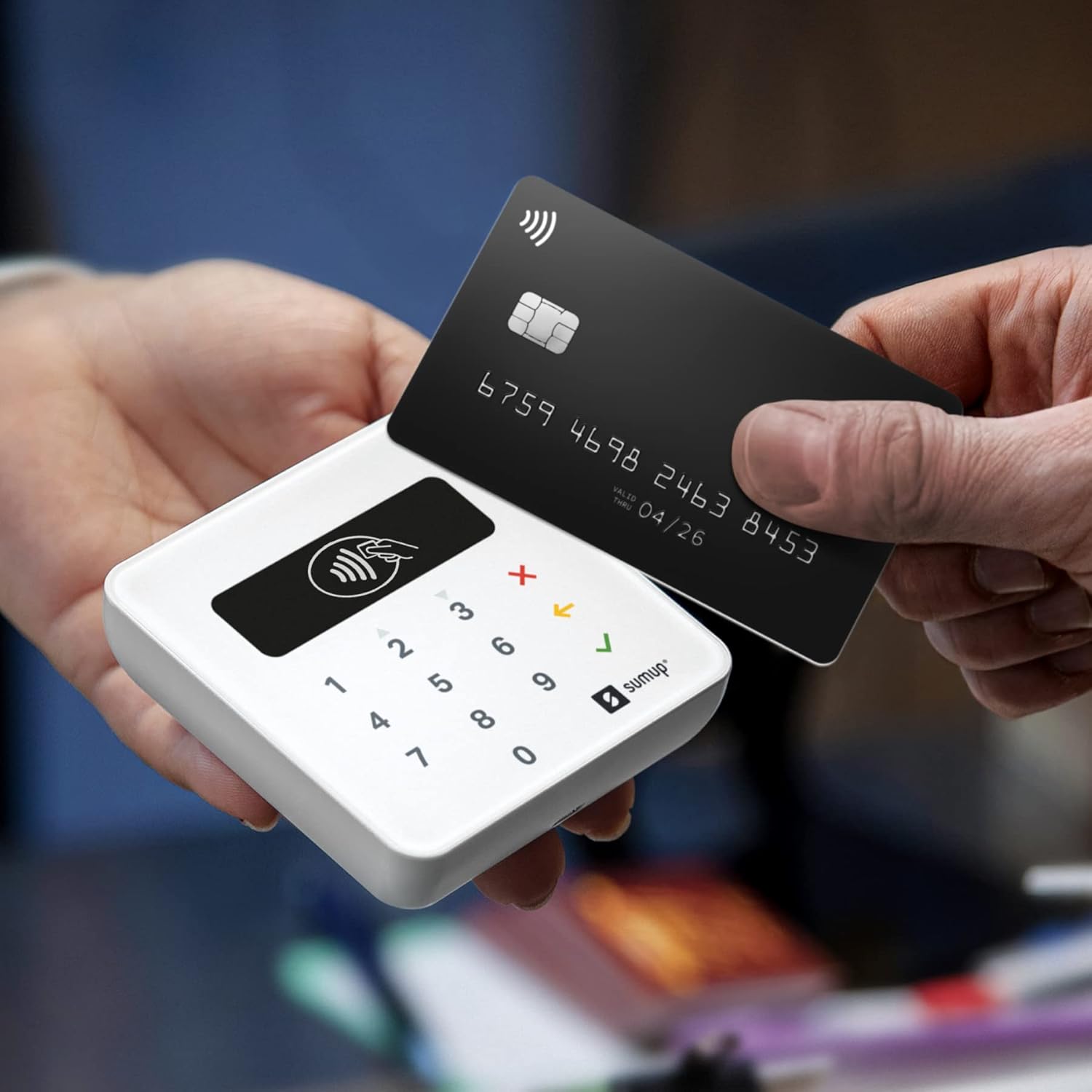 SumUp Air Card Reader – Portable Mobile POS Terminal for Contactless Payments | Credit & Debit Cards, Apple Pay & Google Pay | NFC RFID Wireless Card Machine