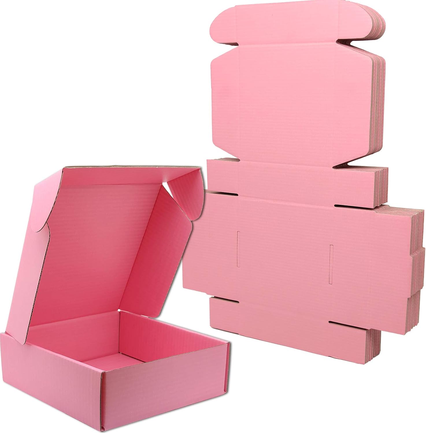 Small Pink Shipping Boxes 6x6x2 Inch – Pack of 25 Corrugated Cardboard Mailer Boxes, Durable Gift Packaging Boxes for Small Business, Shipping, Crafts & Retail Packaging