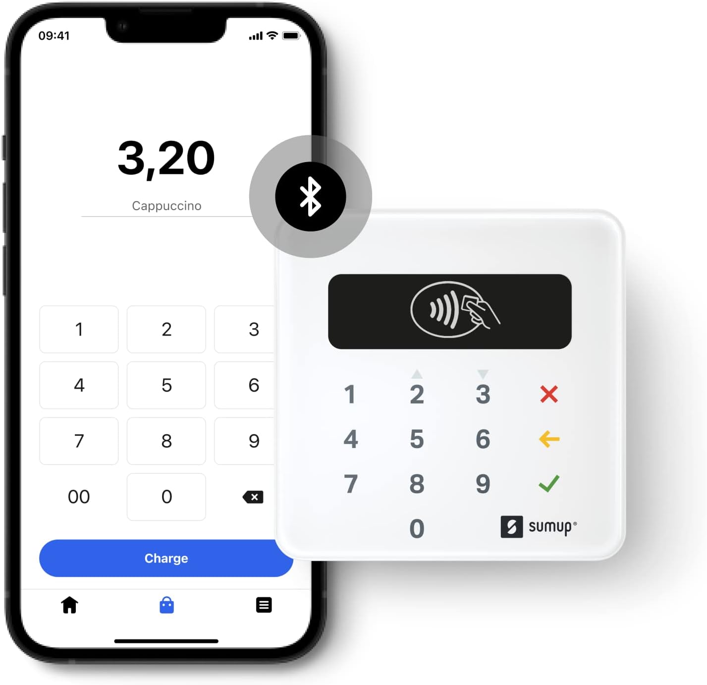 SumUp Air Card Reader – Portable Mobile POS Terminal for Contactless Payments | Credit & Debit Cards, Apple Pay & Google Pay | NFC RFID Wireless Card Machine