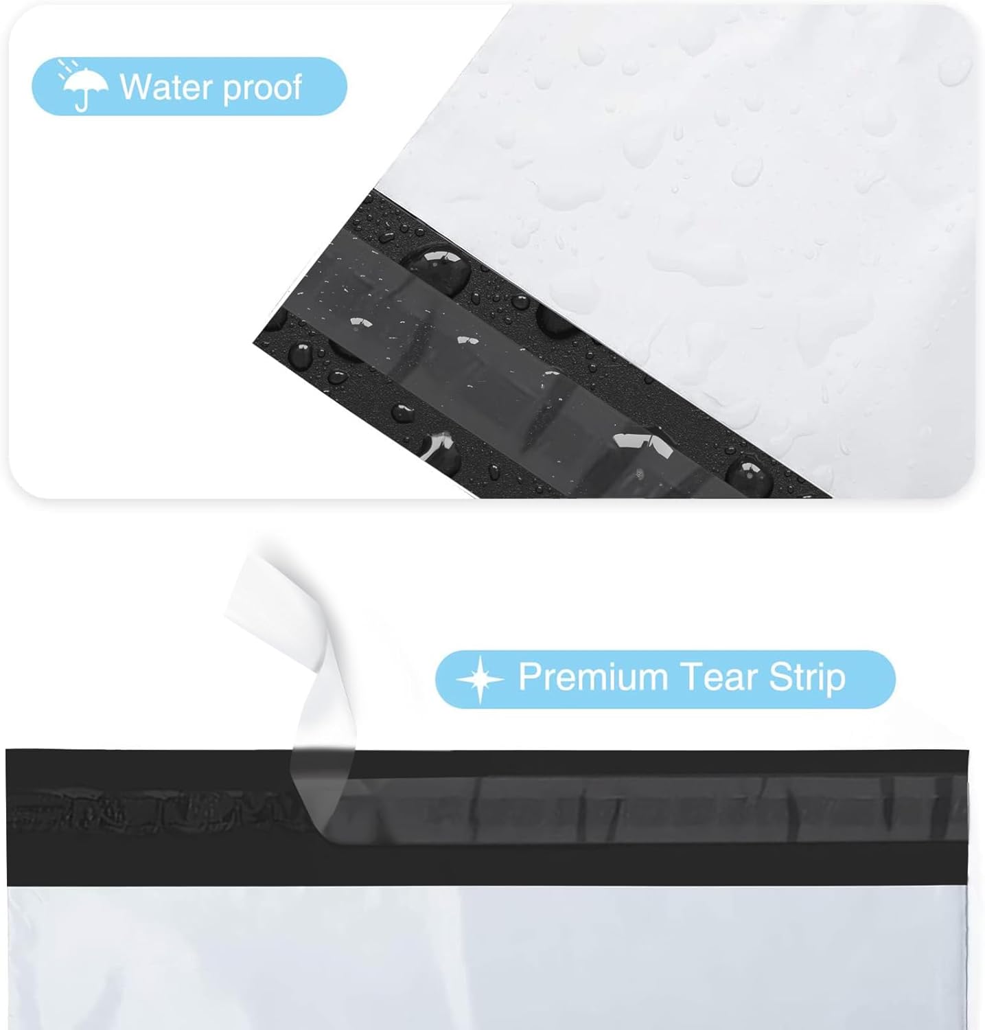 Fuxury 10x13 Inch White Poly Mailers 200 Pack – Self-Sealing Shipping Envelopes, Waterproof & Tear-Resistant Mailing Bags for Clothing, Boutique Packaging & Small Business Supplies