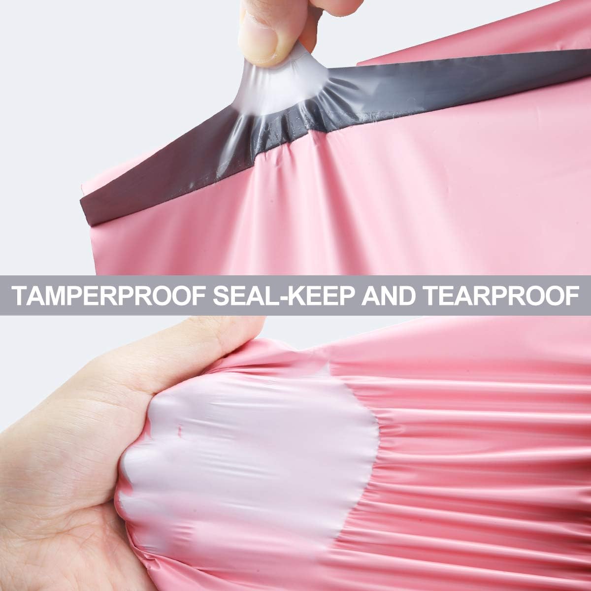UCGOU Poly Mailers 10x13 Inch (200 Pack) Light Pink Shipping Bags #4 – Strong Self-Seal Adhesive, Waterproof & Tear-Proof Mailing Envelopes for Clothing, Books & Small Business Packaging