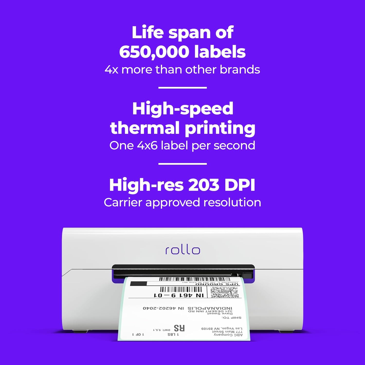 Rollo Wireless Label Printer 4x6 – WiFi Thermal Shipping Label Printer with AirPrint for iPhone, iPad, Mac, Compatible with Windows, Android, Chromebook & Linux.