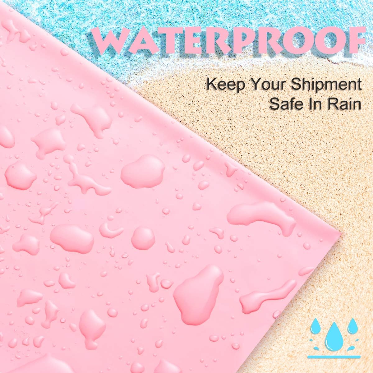 UCGOU Poly Mailers 10x13 Inch (200 Pack) Light Pink Shipping Bags #4 – Strong Self-Seal Adhesive, Waterproof & Tear-Proof Mailing Envelopes for Clothing, Books & Small Business Packaging