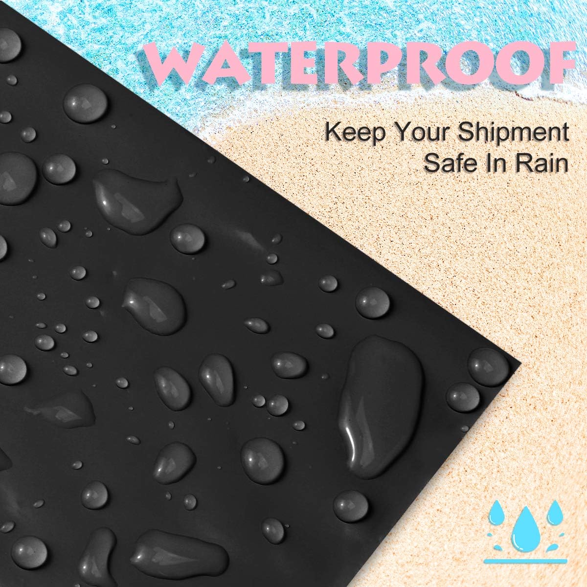 UCGOU Black Poly Mailers 6x9 Inch (200 Pack) – Self-Sealing Waterproof Shipping Bags, Tear-Resistant Mailing Envelopes for Clothing & Small Business Packaging.