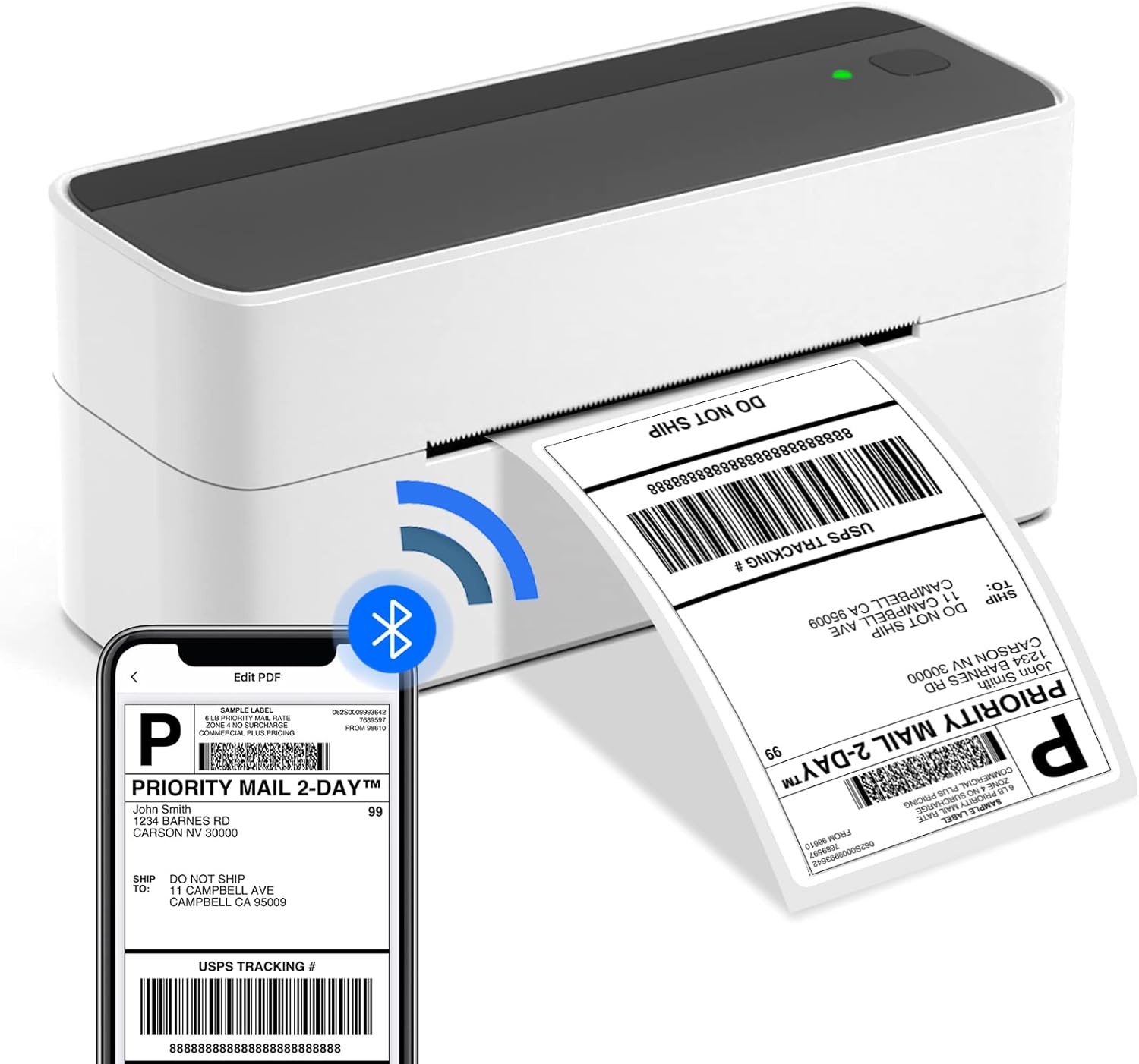 Phomemo Bluetooth Thermal Label Printer 4x6 Shipping Label Printer – Wireless Label Maker for Home, Office & Small Business, Compatible with Amazon, Shopify, eBay, Royal Mail & Hermes