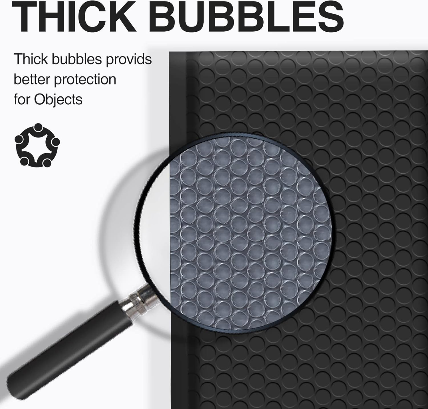 UCGOU 4x8 Inch Black Poly Bubble Mailers (50 Pack) – Self-Seal Padded Shipping Envelopes, Waterproof & Tear-Resistant Mailing Bags for Small Business Packaging