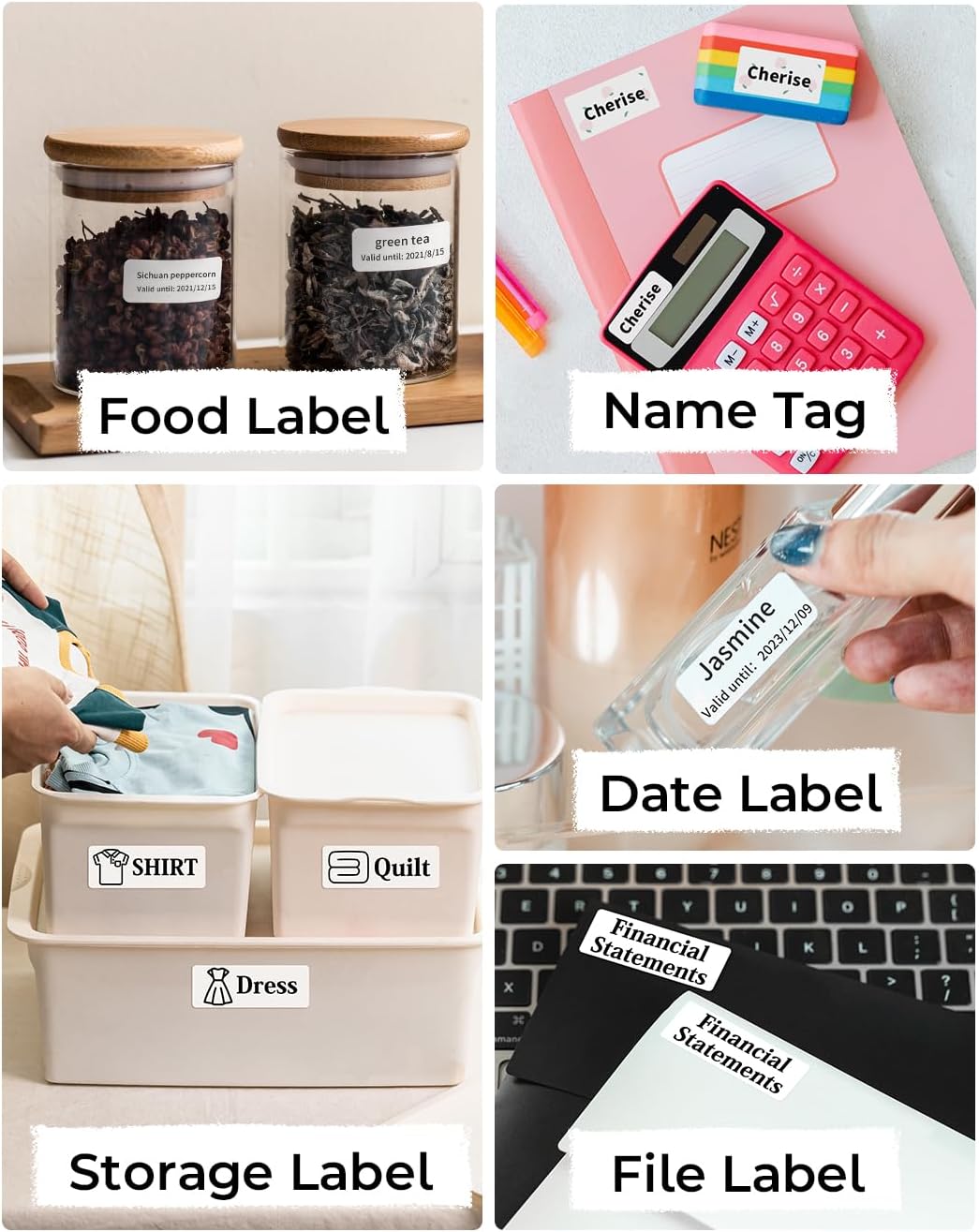 Phomemo D50 Mini Label Maker Machine with Cutter – Portable Thermal Label Printer for 3/4"–7/8" Tape, Bluetooth Labeler for Home, Office, School Organization, Compatible with iOS & Android