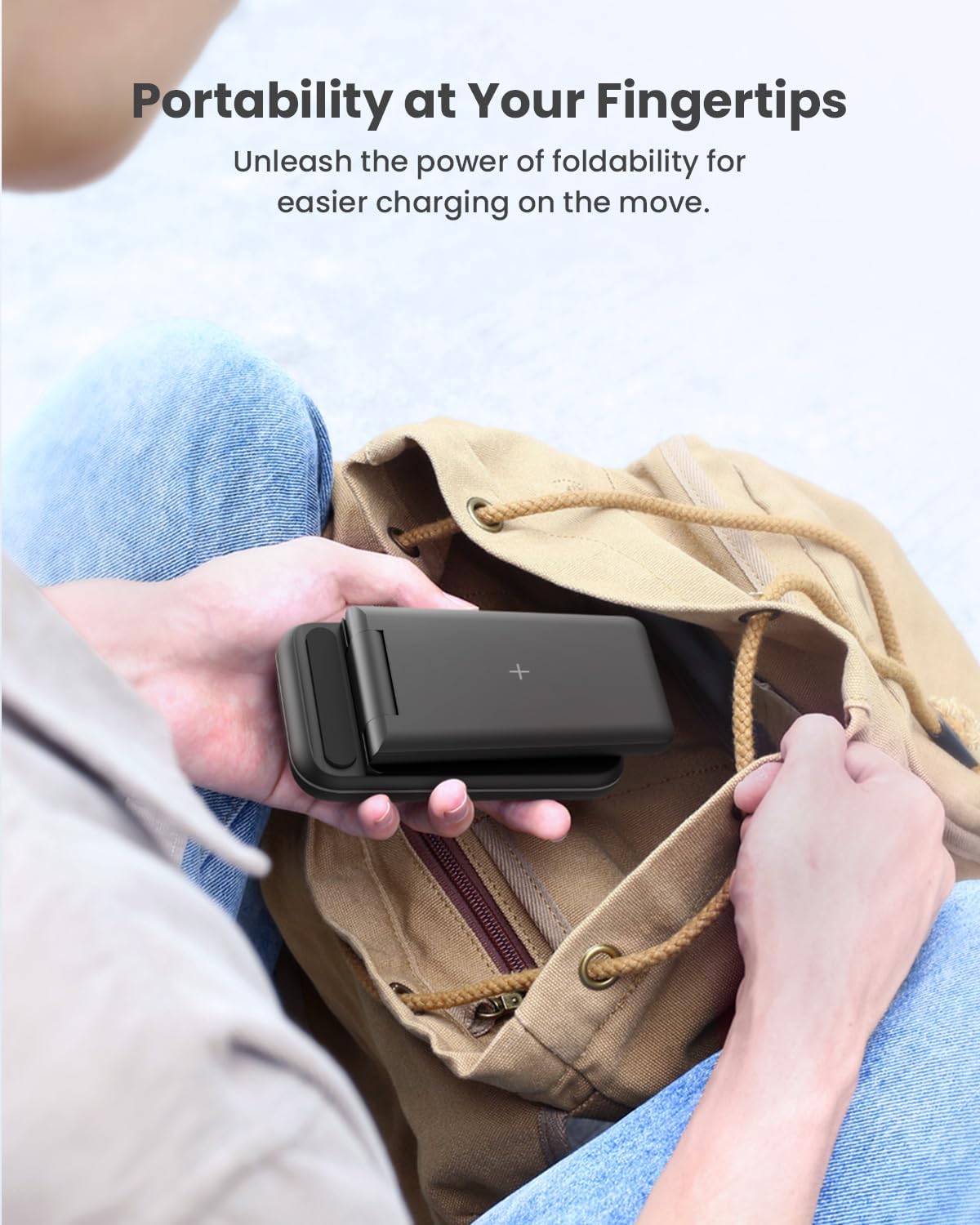 GEEKERA 3 in 1 Wireless Charging Station Foldable Fast Charging Stand for Apple iPhone 16/15/14/13/12, Apple Watch Ultra, and AirPods Pro – Portable MagSafe Compatible Charging Dock for Travel & Home