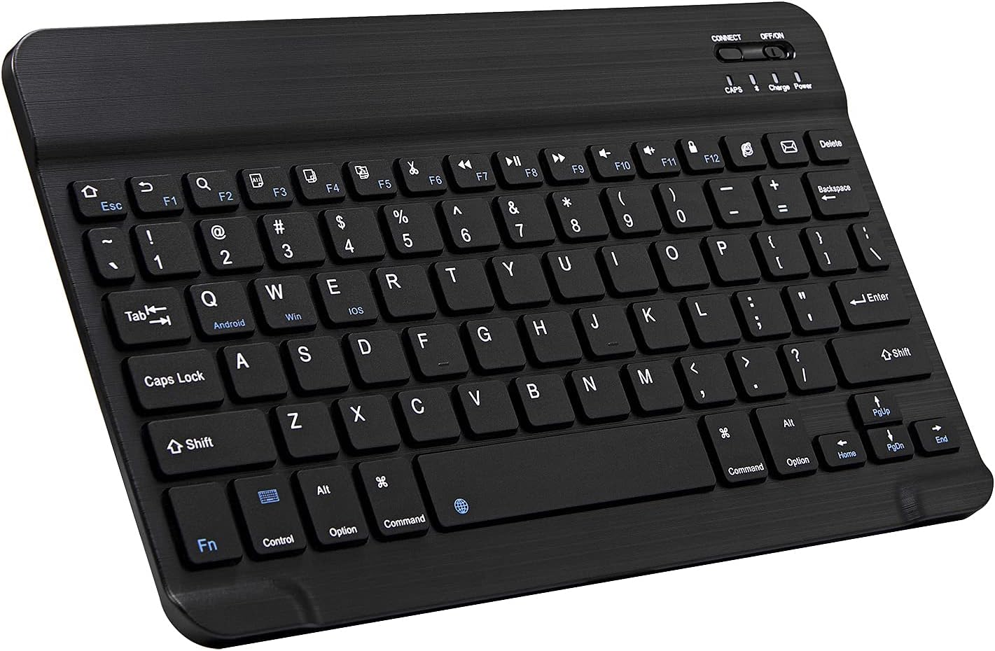 Xukinroy Ultra-Slim Bluetooth Keyboard, Portable Mini Wireless Rechargeable Keyboard for iPad, iPhone, Samsung, Tablets & Smartphones – Compatible with iOS, Android & Windows (10-Inch, Black)