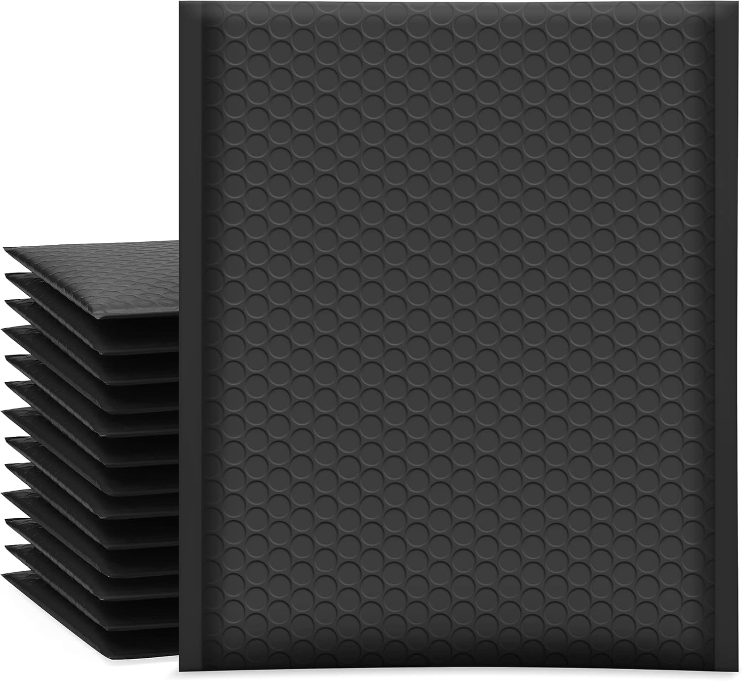UCGOU #2 Black Poly Bubble Mailers 8.5x12 Inch (Pack of 25) – Self-Seal Padded Shipping Envelopes, Waterproof & Tear-Resistant Mailing Bags for Small Business Packaging