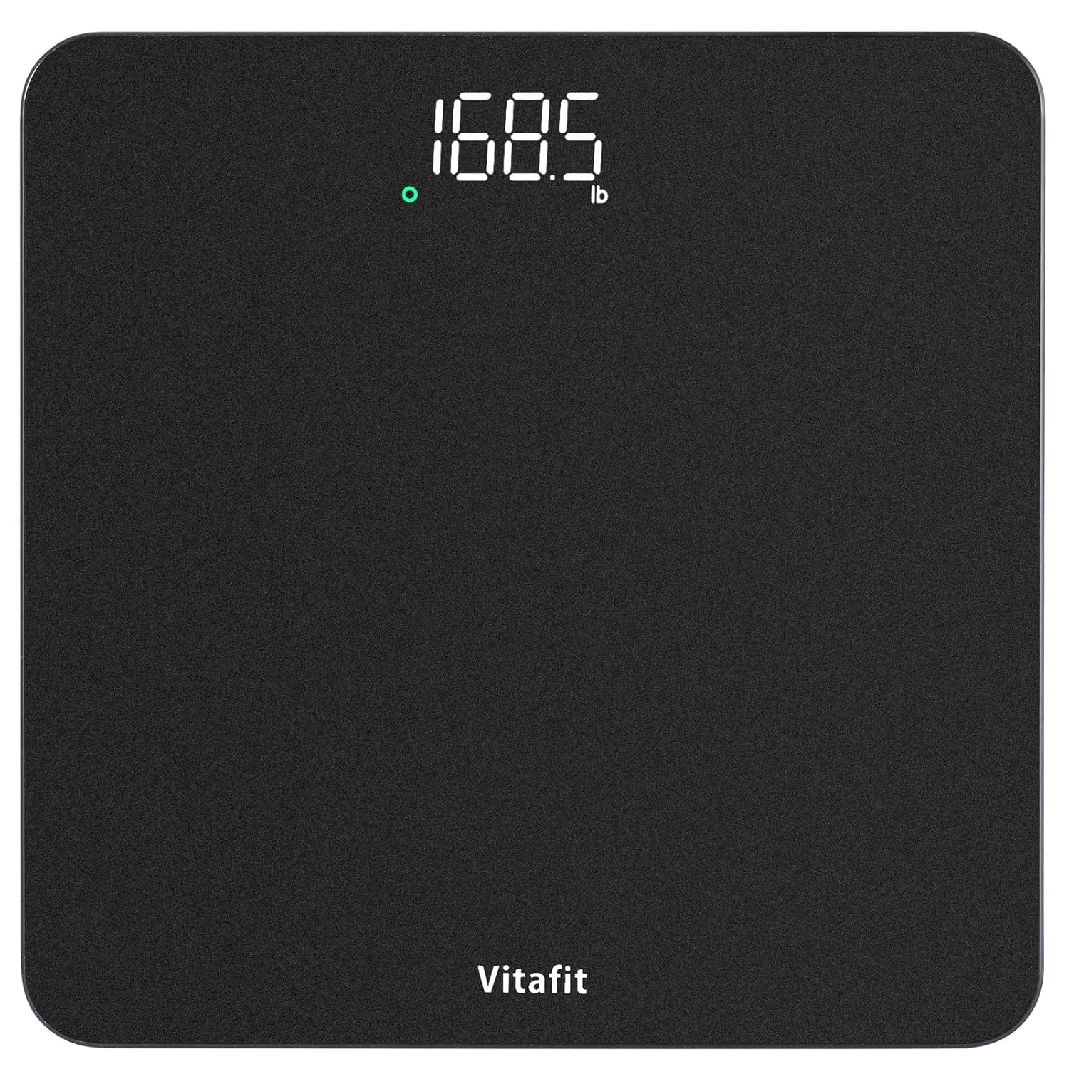 Vitafit Digital Weight Scale High Precision 0.05kg Accuracy Bathroom Weighing Machine, LED Display Step-On Technology, 182kg Capacity, Battery Included, Silver Black