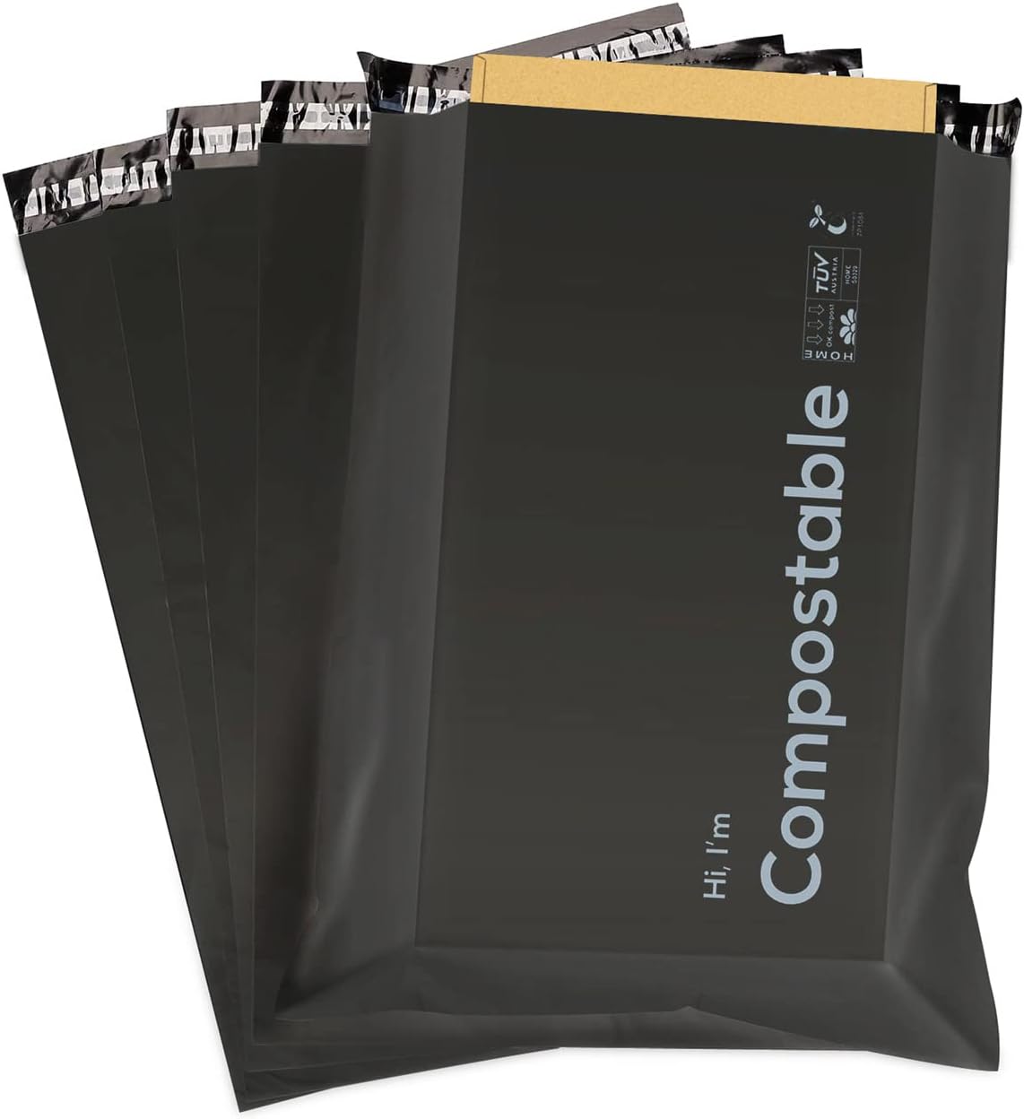 KTOB 10x13 Inch Biodegradable Shipping Bags (50 Pack) – Compostable Poly Mailers, Eco-Friendly Self-Sealing Packaging Envelopes for E-commerce, Business & Mailing Supplies