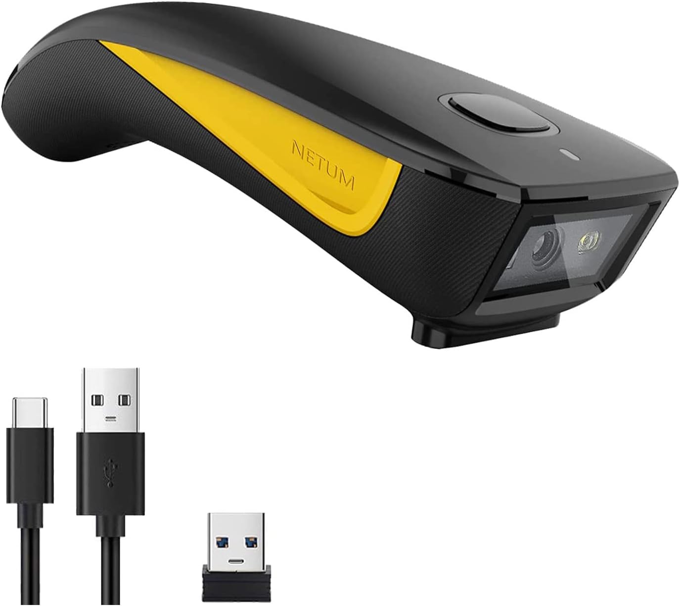 NETUM C750 Mini Bluetooth QR & Barcode Scanner – Portable 1D/2D Wireless Scanner, USB & 2.4G Cordless, Compatible with iPhone, iPad, Android, PC POS System for Inventory Management