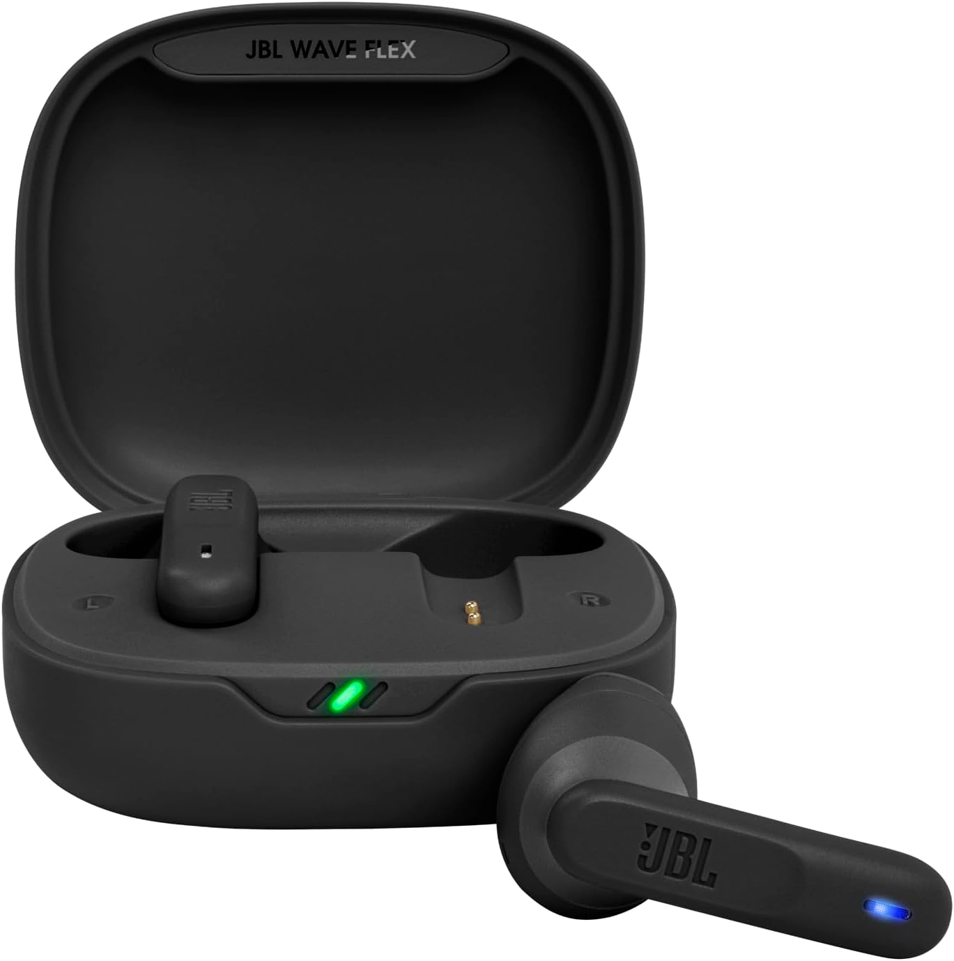 JBL Wave Flex True Wireless Earbuds – Deep Bass Sound, 32H Battery Life, Smart Ambient & TalkThru, Hands-Free Calls, VoiceAware, Water & Dust Resistant Bluetooth Earphones (Black)