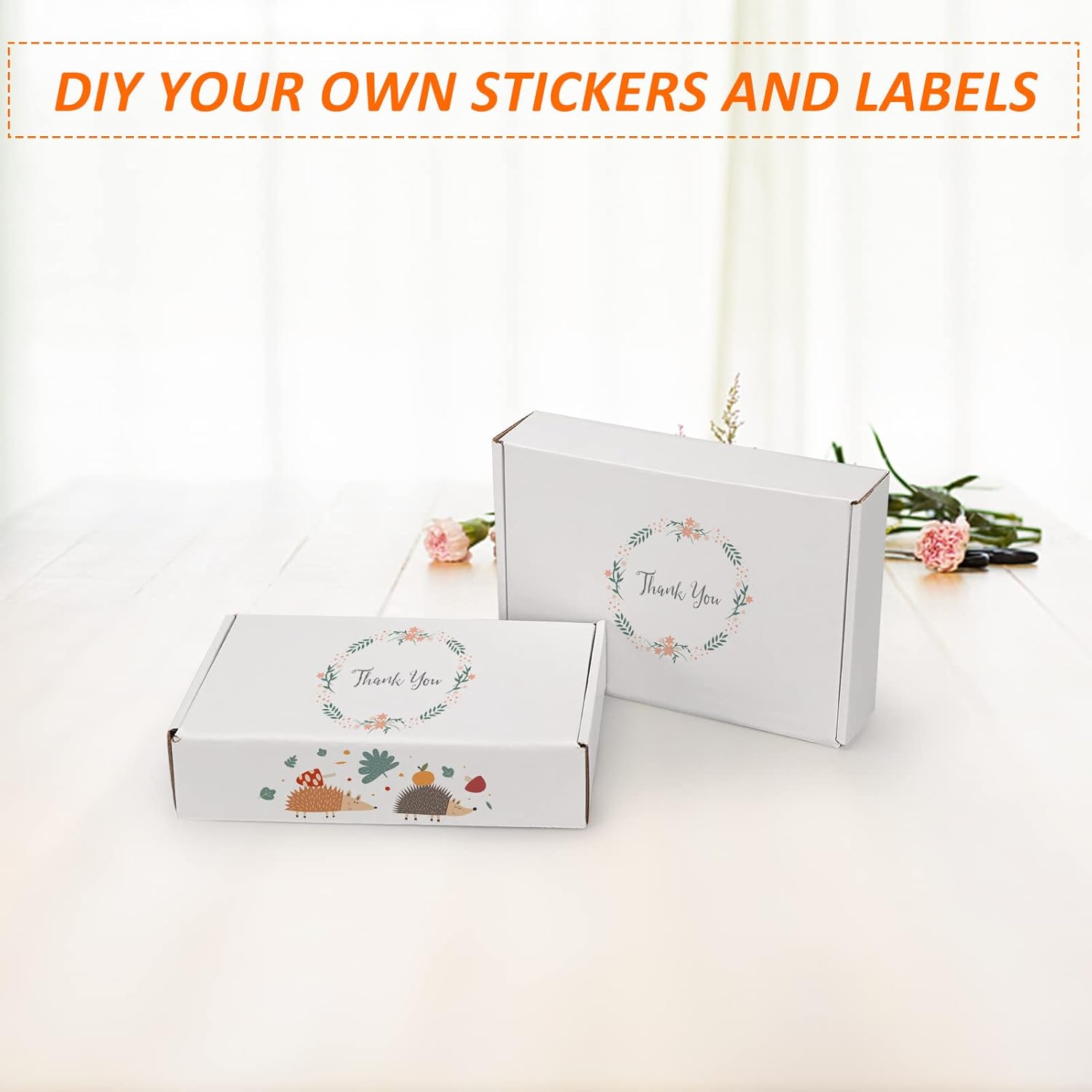 HORLIMER 9x6x2 Inch Shipping Boxes (25 Pack) – White Corrugated Cardboard Literature Mailers, Durable Packing Boxes for Small Business, E-commerce & Gift Packaging