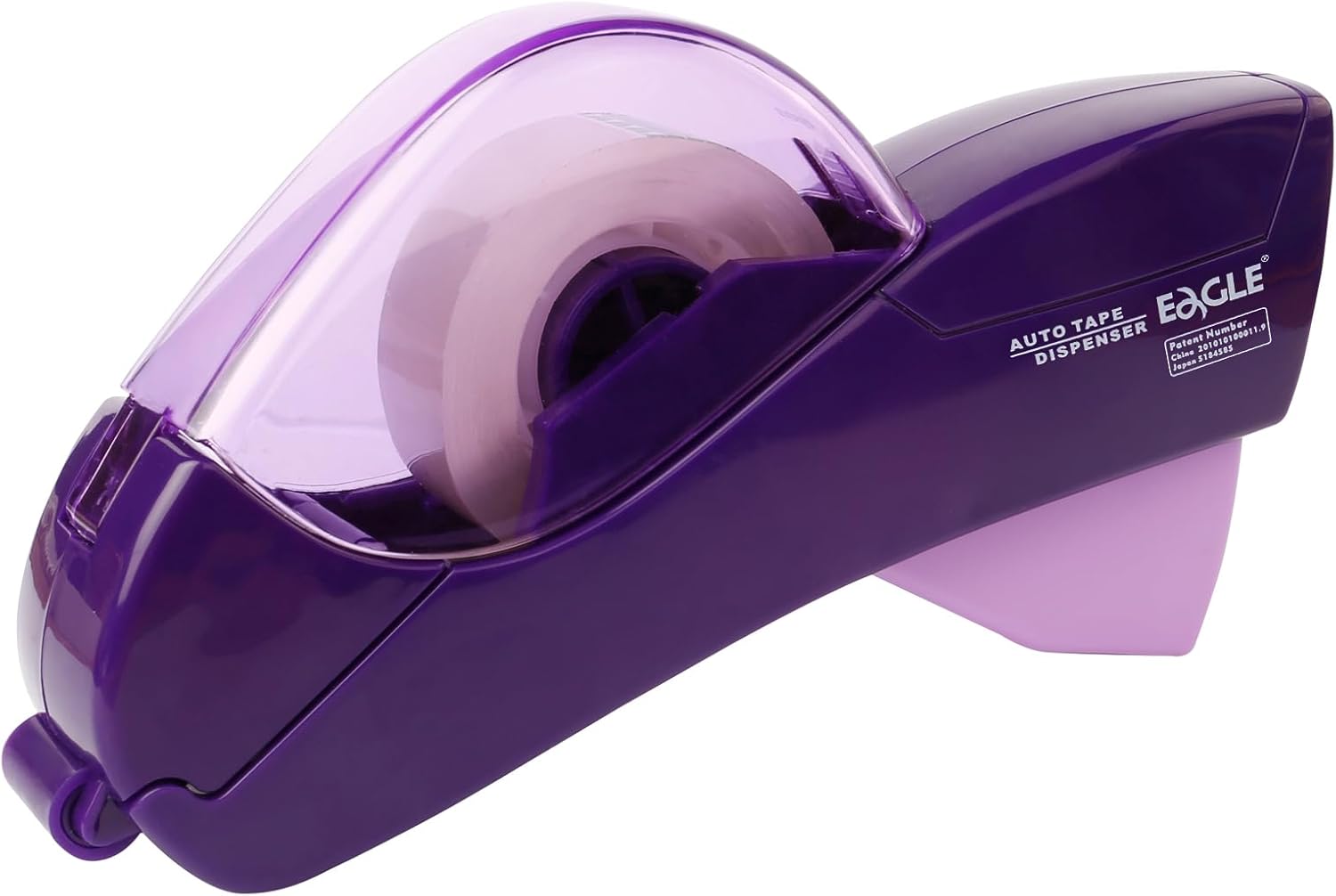 Eagle Automatic Tape Dispenser & Tape Gun with Free 1/2" & 3/4" Tape – Purple Desktop Tape Cutter for Gift Wrapping, Packaging, Scrapbooking & Office Use