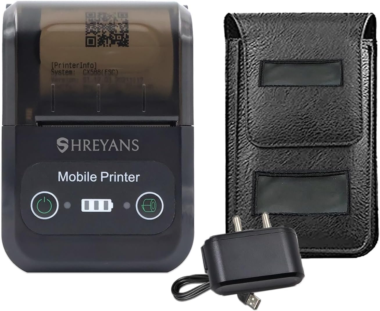 Shreyans SRS58B Thermal Receipt Printer | Portable Bluetooth Mini Printer for POS, Billing & Mobile Use