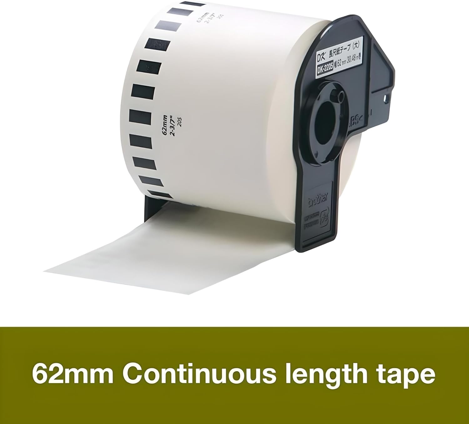 10 Rolls DK-22205 Continuous Paper Labels 62mm x 30.48m – Black on White Compatible with Brother QL-500, QL-550, QL-570, QL-650TD, QL-700, QL-710W, QL-720NW, QL-800, QL-810W, QL-820NWB, QL-1050, QL-1060N, QL-1100, QL-1110NWB