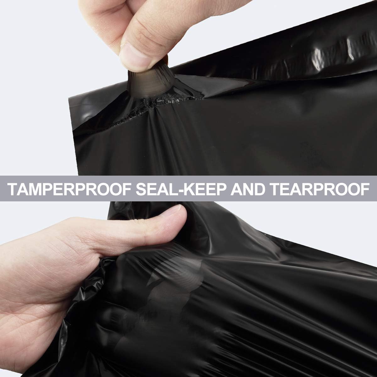 UCGOU Black Poly Mailers 6x9 Inch (200 Pack) – Self-Sealing Waterproof Shipping Bags, Tear-Resistant Mailing Envelopes for Clothing & Small Business Packaging.