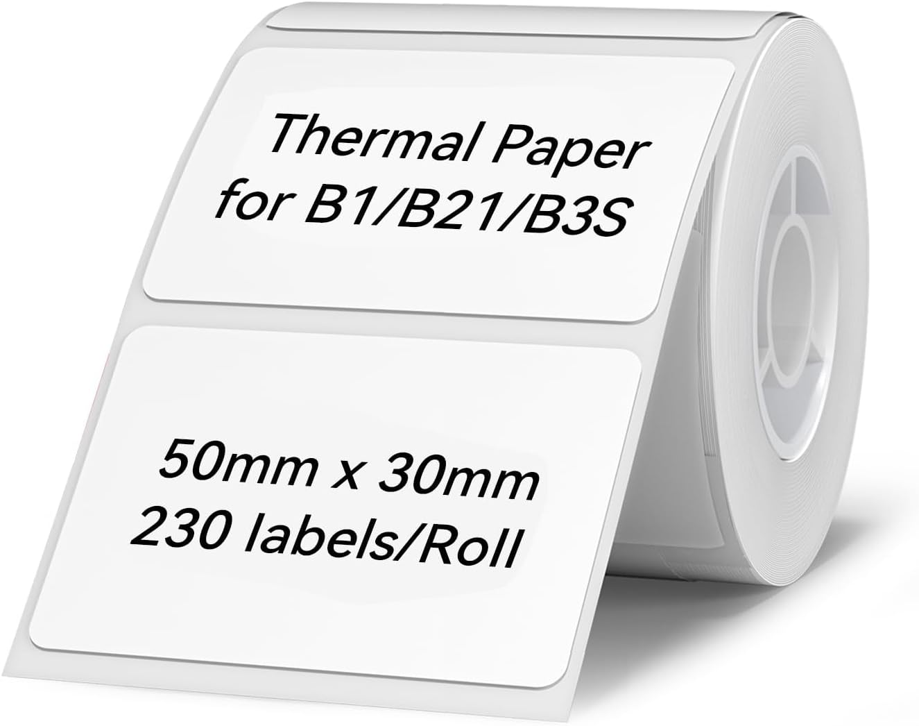 NIIMBOT Thermal Labels 50x30mm (230 Labels/Roll) for B1 B21 B3S Label Maker – Waterproof, Oil-Resistant, Self-Adhesive White Sticker Paper for Home, Office & Small Business