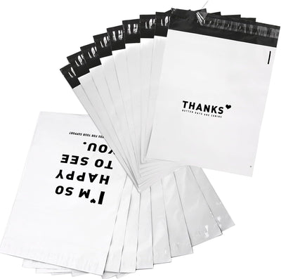 200 PCS Poly Mailers Shipping Bags 25x35CM – Self-Sealing Waterproof Courier Packaging Envelopes for E-commerce, Business & Online Shipping
