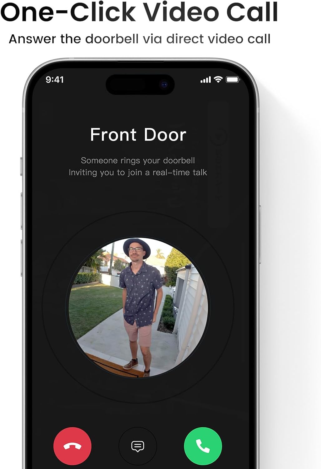 Aosu Wireless Video Doorbell Camera – Head-to-Toe View, Smart Human & Package Detection, 2.4GHz WiFi Doorbell with Chime, Local Storage Support, Works with Alexa & Google Assistant