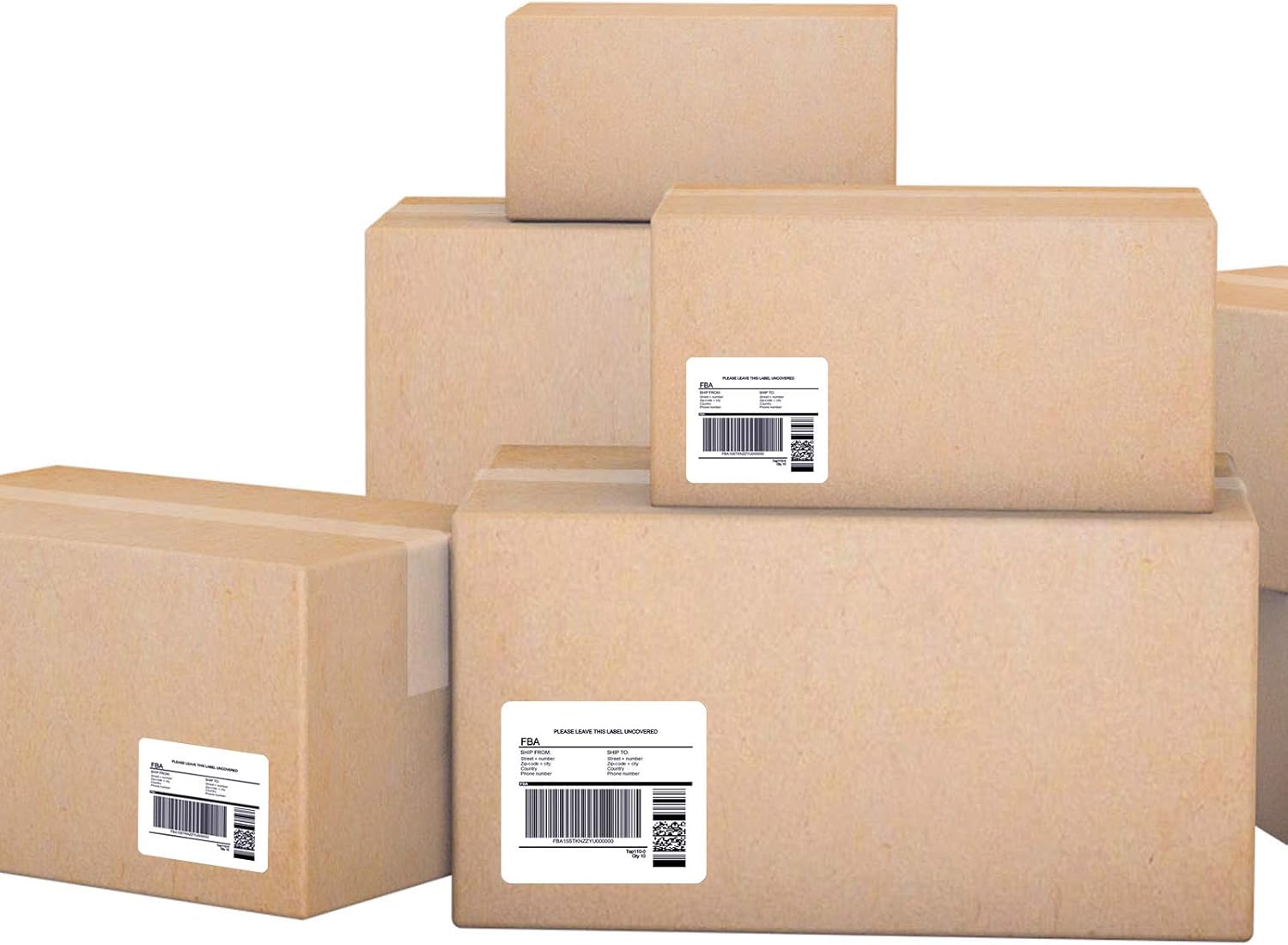 3-1/3" x 4" Shipping Address Labels – 600 Labels (100 Sheets, 6 per Sheet) for Laser & Inkjet Printers, Self-Adhesive Mailing Labels, Printable Shipping Stickers