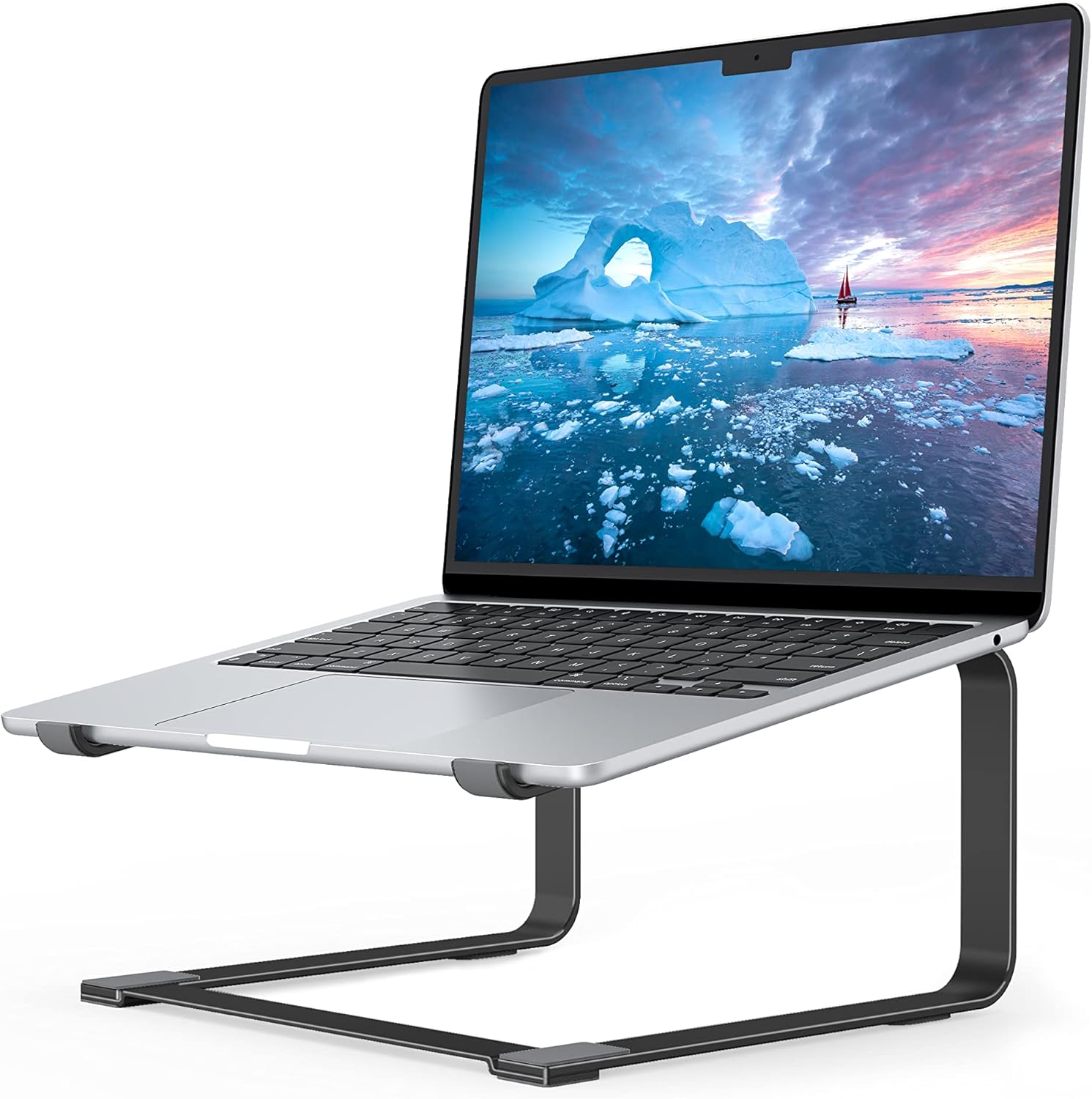BESIGN LS03 Aluminum Laptop Stand – Ergonomic Detachable Notebook Riser for 10–15.6” Laptops | MacBook Air/Pro, Dell, HP, Lenovo Compatible – Black