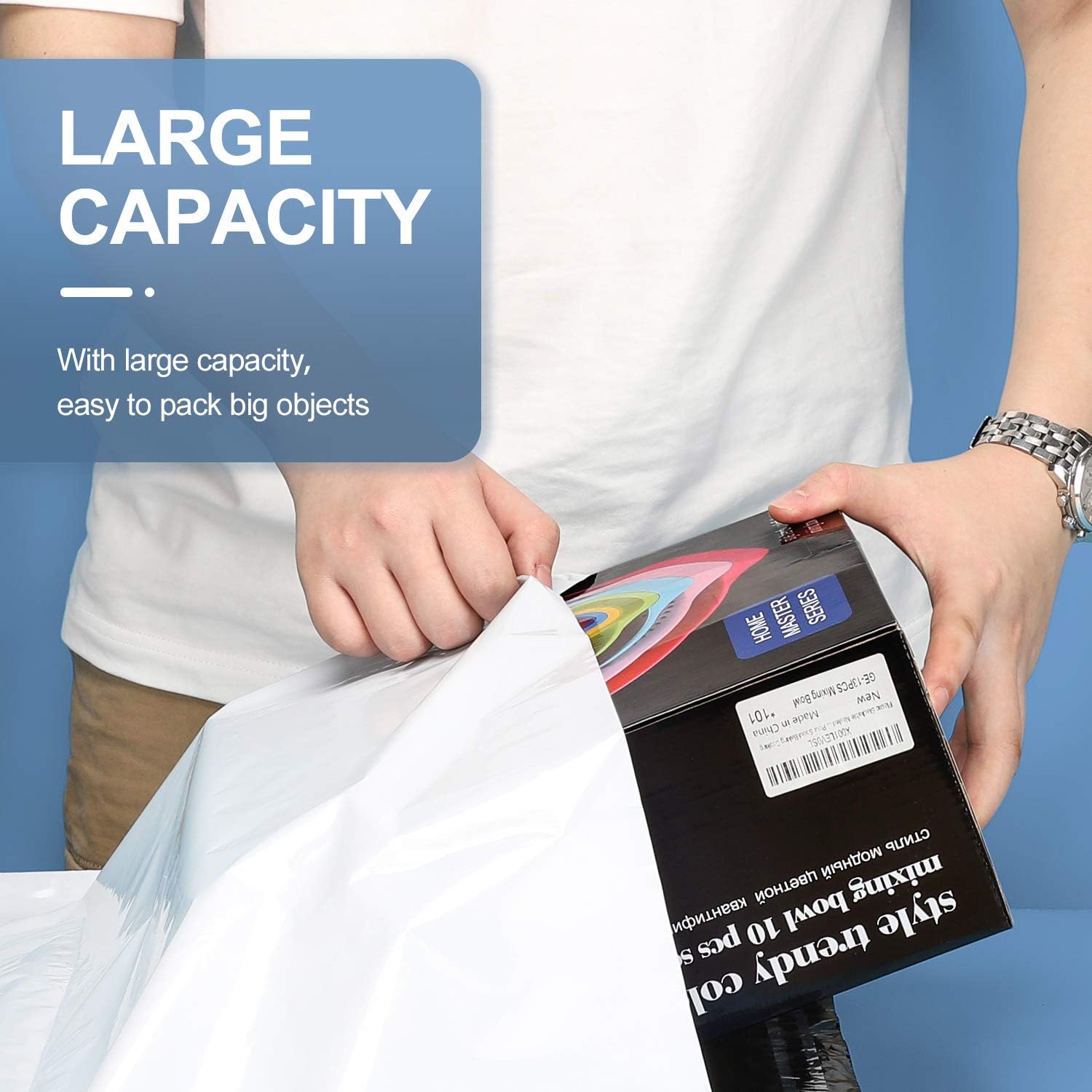 Metronic 9x12 Inch White Poly Mailers 100 Pack – Self-Sealing Shipping Envelopes, Waterproof & Tear-Proof Mailing Bags for E-Commerce Packaging