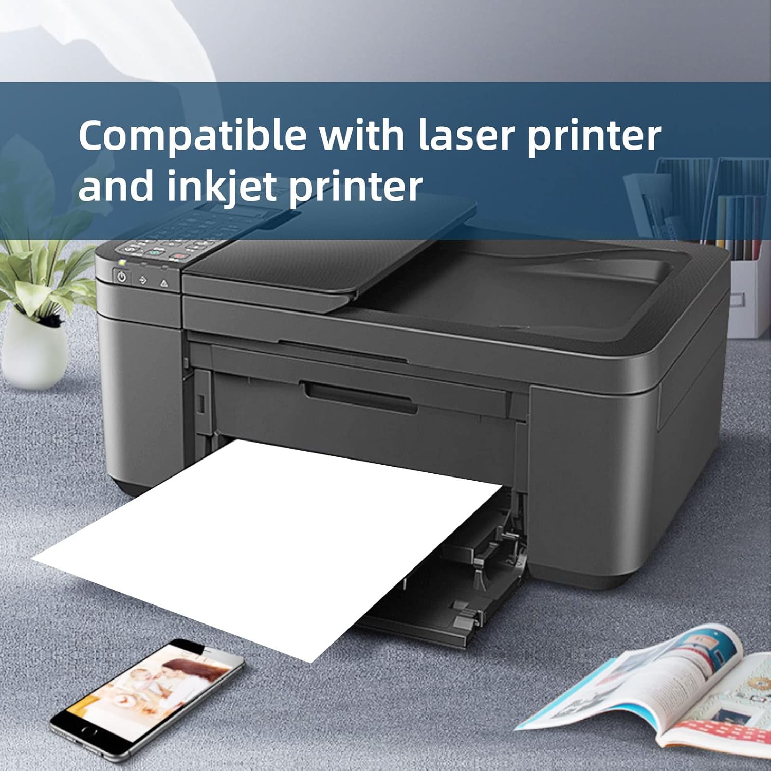 3-1/3" x 4" Shipping Address Labels – 600 Labels (100 Sheets, 6 per Sheet) for Laser & Inkjet Printers, Self-Adhesive Mailing Labels, Printable Shipping Stickers