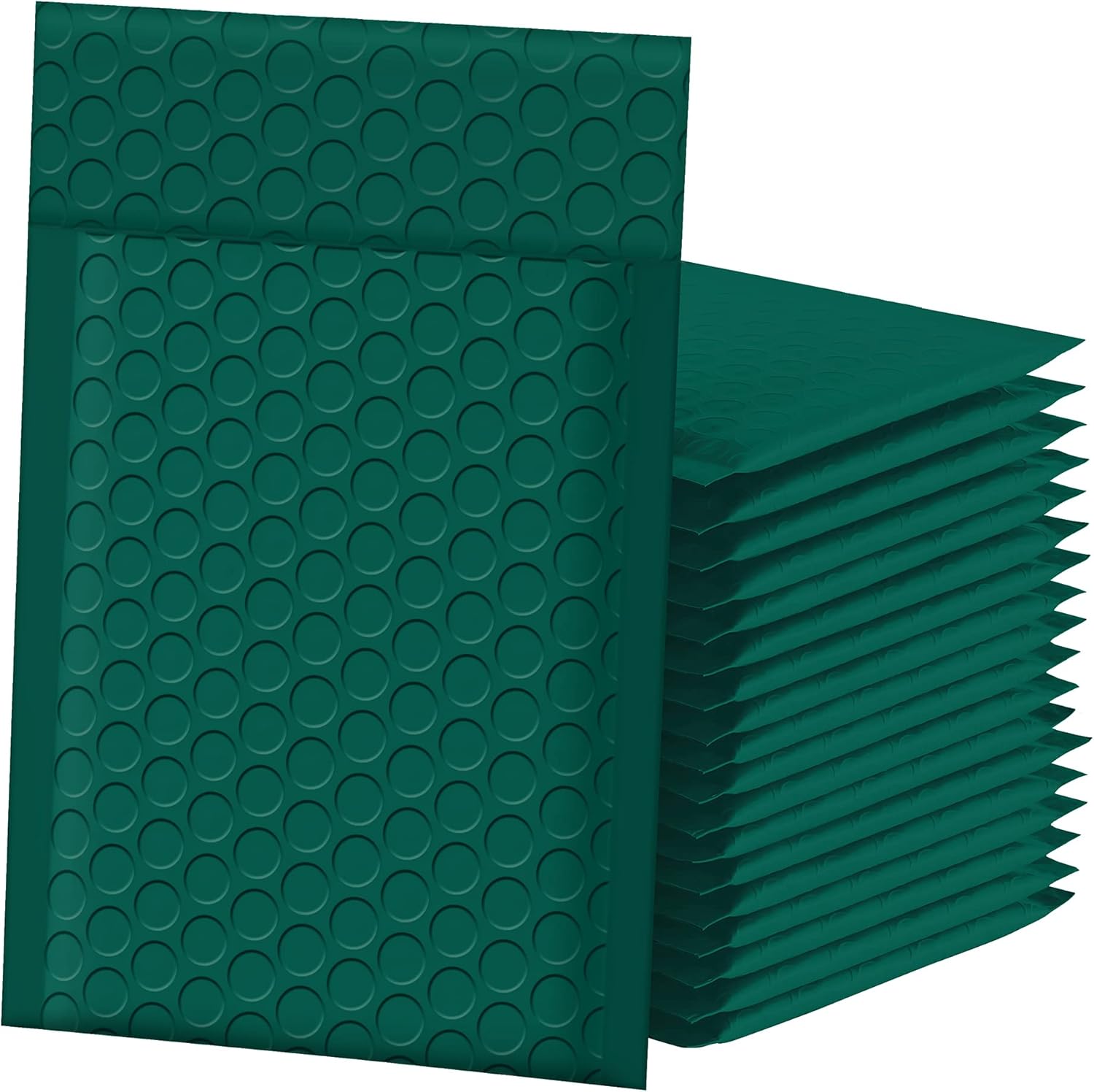 Famagic 4x8 Inch Bubble Mailers 50 Pack – Ultramarine Green Poly Padded Envelopes, Self-Seal Waterproof Shipping Bags for Small Business, Cosmetics & Jewelry Packaging