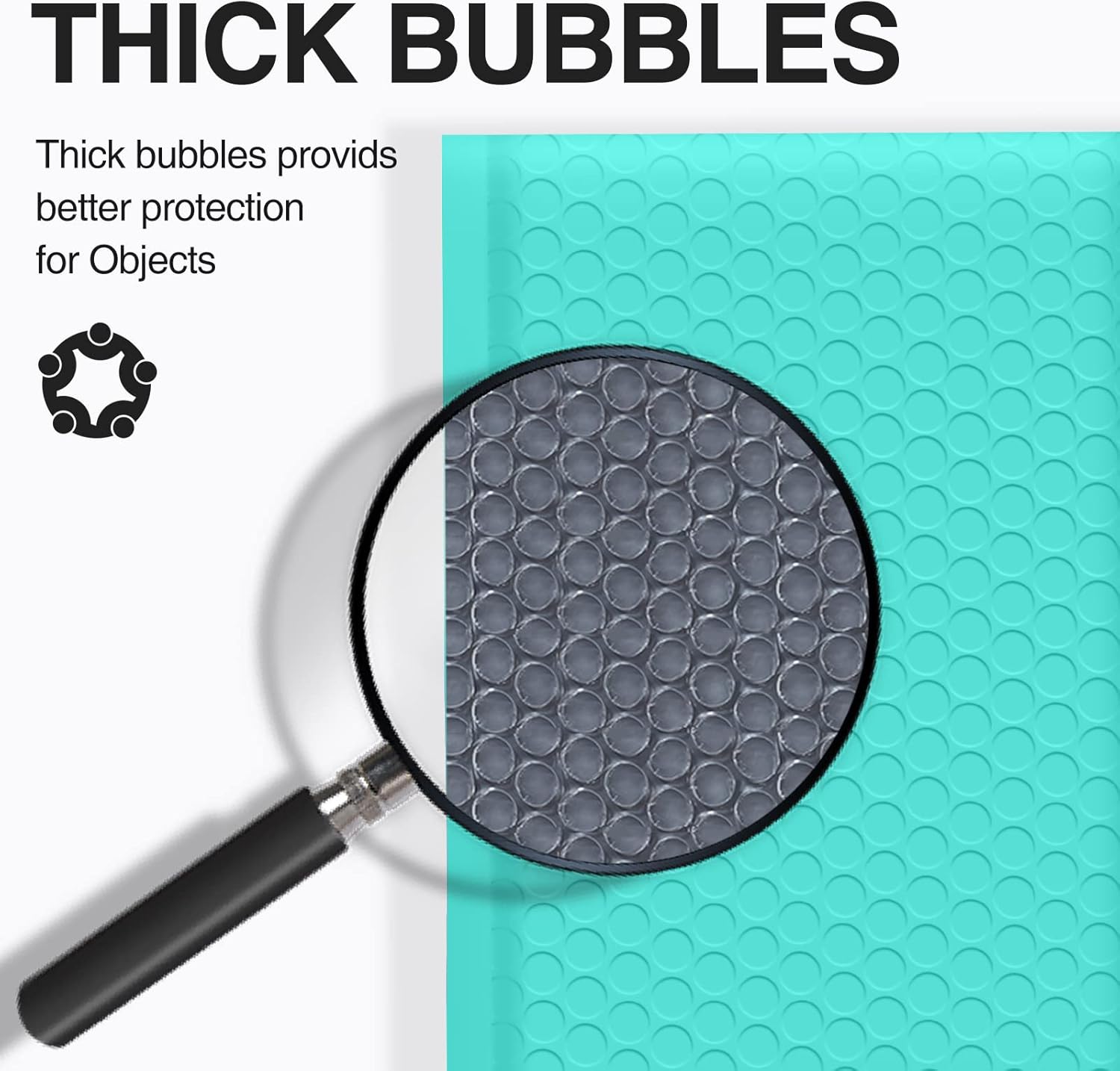 UCGOU 4x8 Inch Teal Poly Bubble Mailers 50 Pack | Self-Seal Padded Shipping Envelopes | Waterproof, Tear-Resistant Small Mailing Bags for Jewelry, Cosmetics & Small Business Packaging
