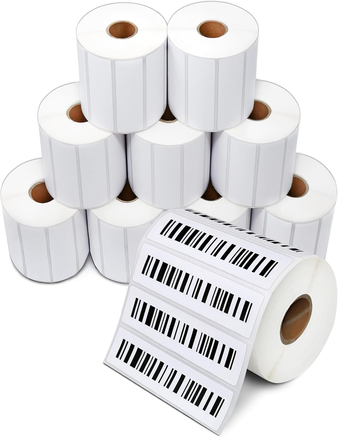 Aegis Adhesives 3" x 0.5" Direct Thermal Labels – 28,800 Barcode & SKU Stickers (12 Rolls) – Inventory, Shelf & Retail Labeling – Compatible with Zebra & Rollo Printers